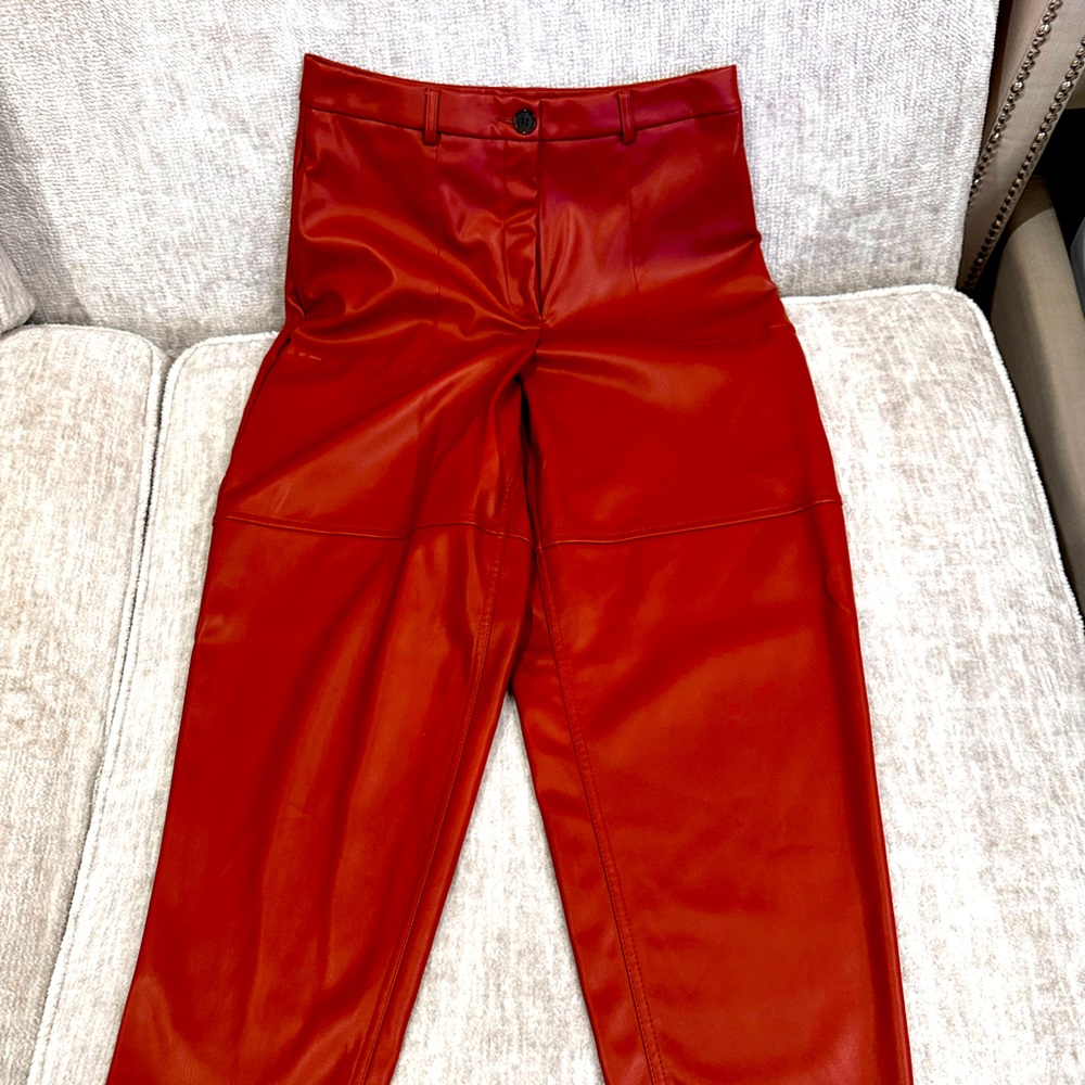 Pretty Leather Red Pants